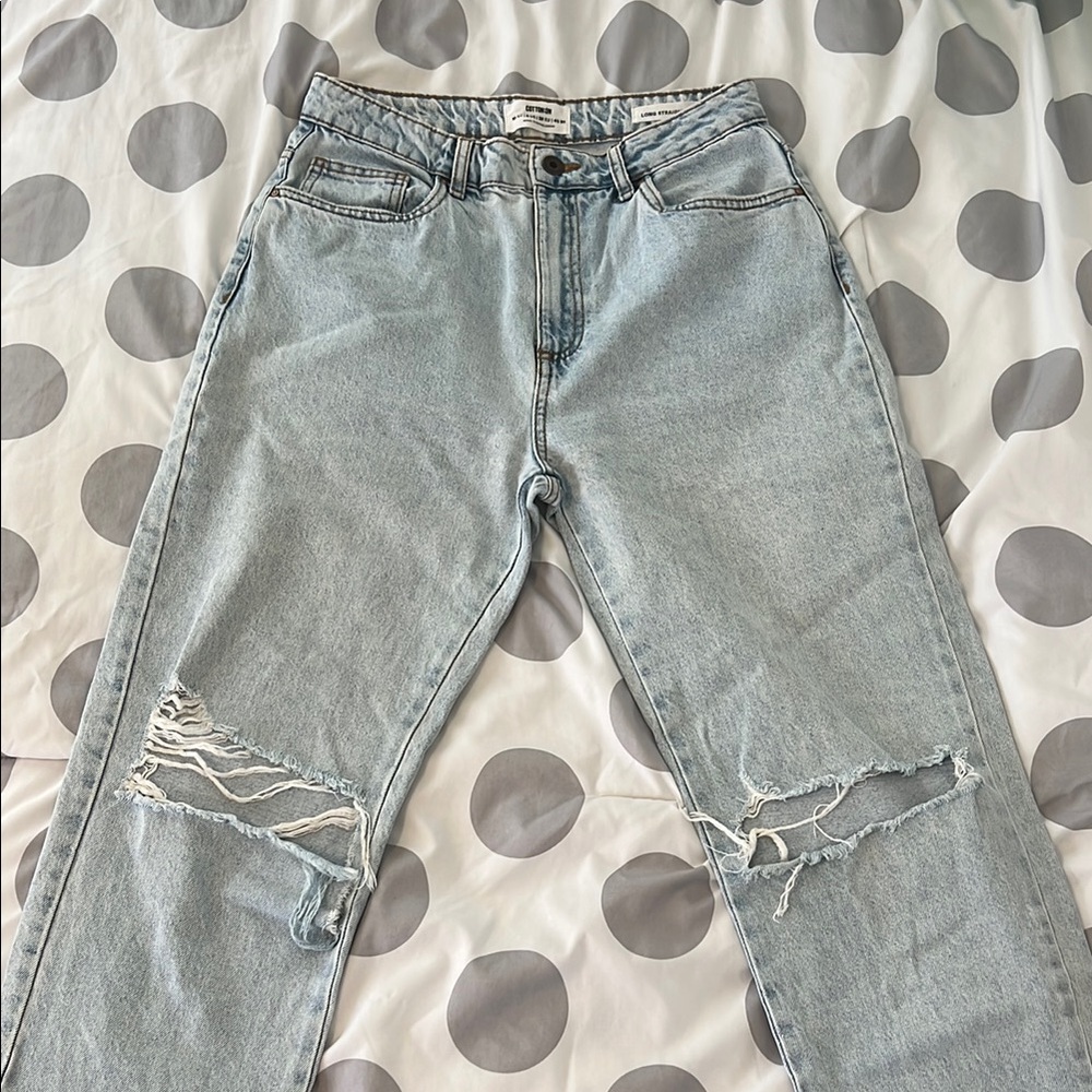 Light Blue Distressed Women's Jeans